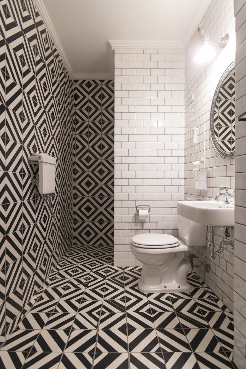small bathroom with bold black and white i knefvmqgeddztfsb1v0a pdmte86rtvwoso9llqhhzg sd