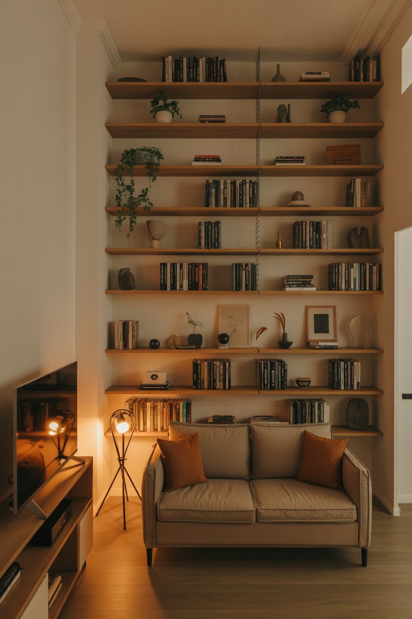 small living room with tall bookshelves q38lnohwqjah4srjn8xkuw j3dgcymvscutypyknyz0oq sd