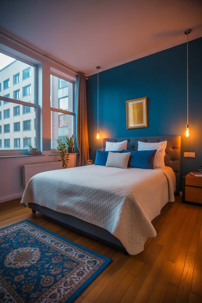 apartment bedroom with deep blue accent y2dgijbnttqxti2wwlc15q i0hnsqd q4yxvpzui9cxyq sd