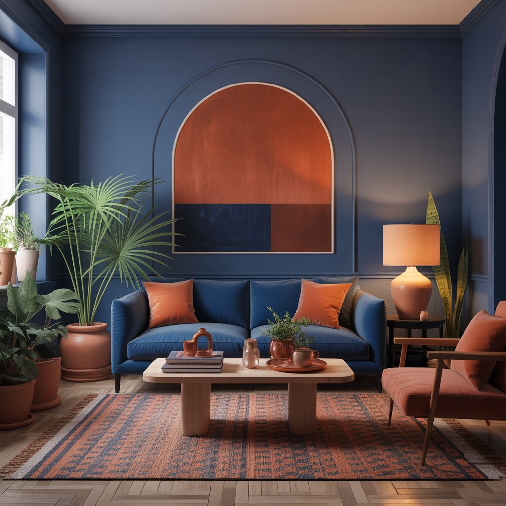 navy blue living room with terracotta ac 2j tlv40sa2v6xfx tuacw dg6obvlkrgeqs9q6cygb1a sd