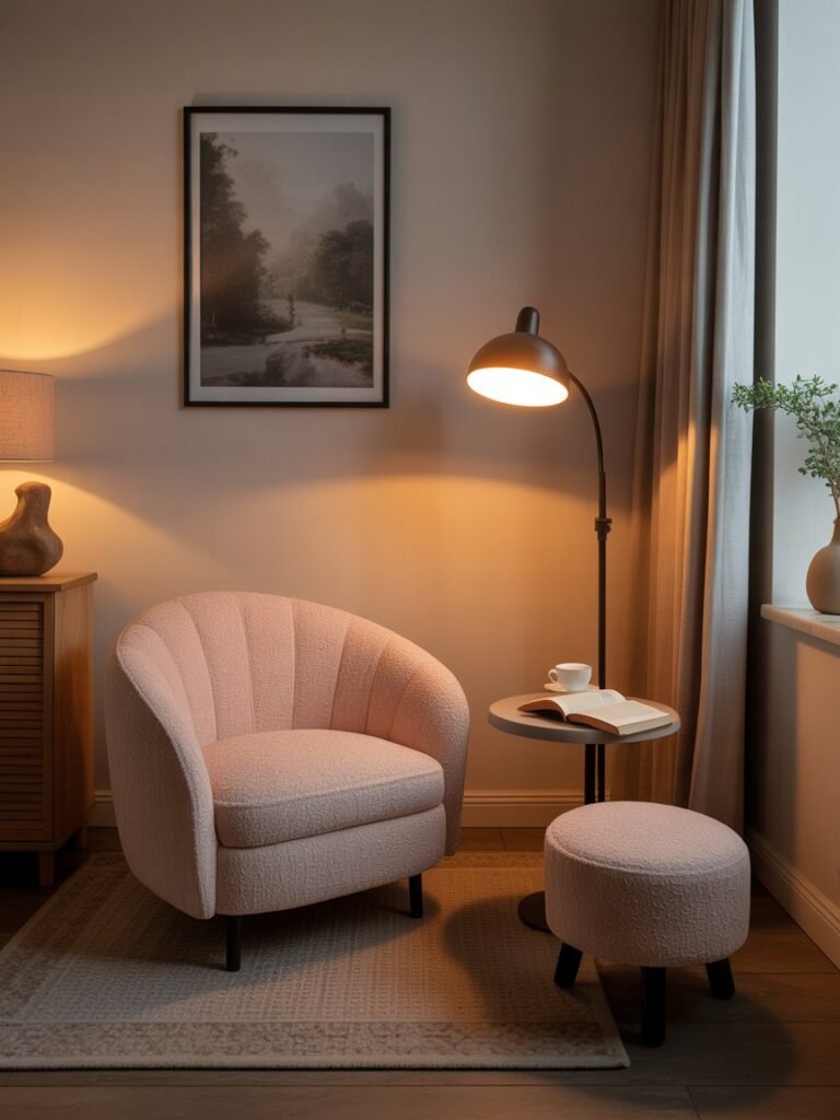 cozy feminine reading nook curved boucle zunigdnnqloint2mlyliwa 8jhjlmhuskmb5pspvpy61a sd