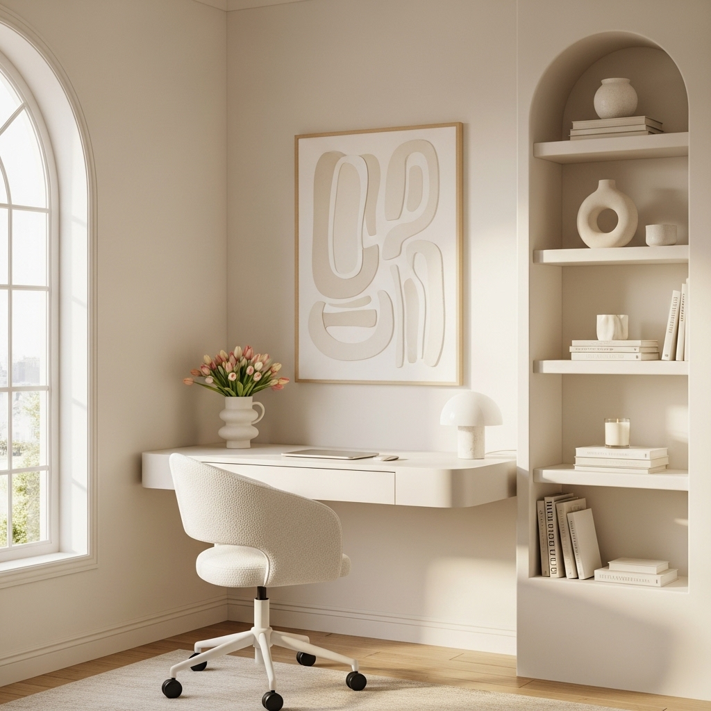 Cloud White Minimalist  workspace 