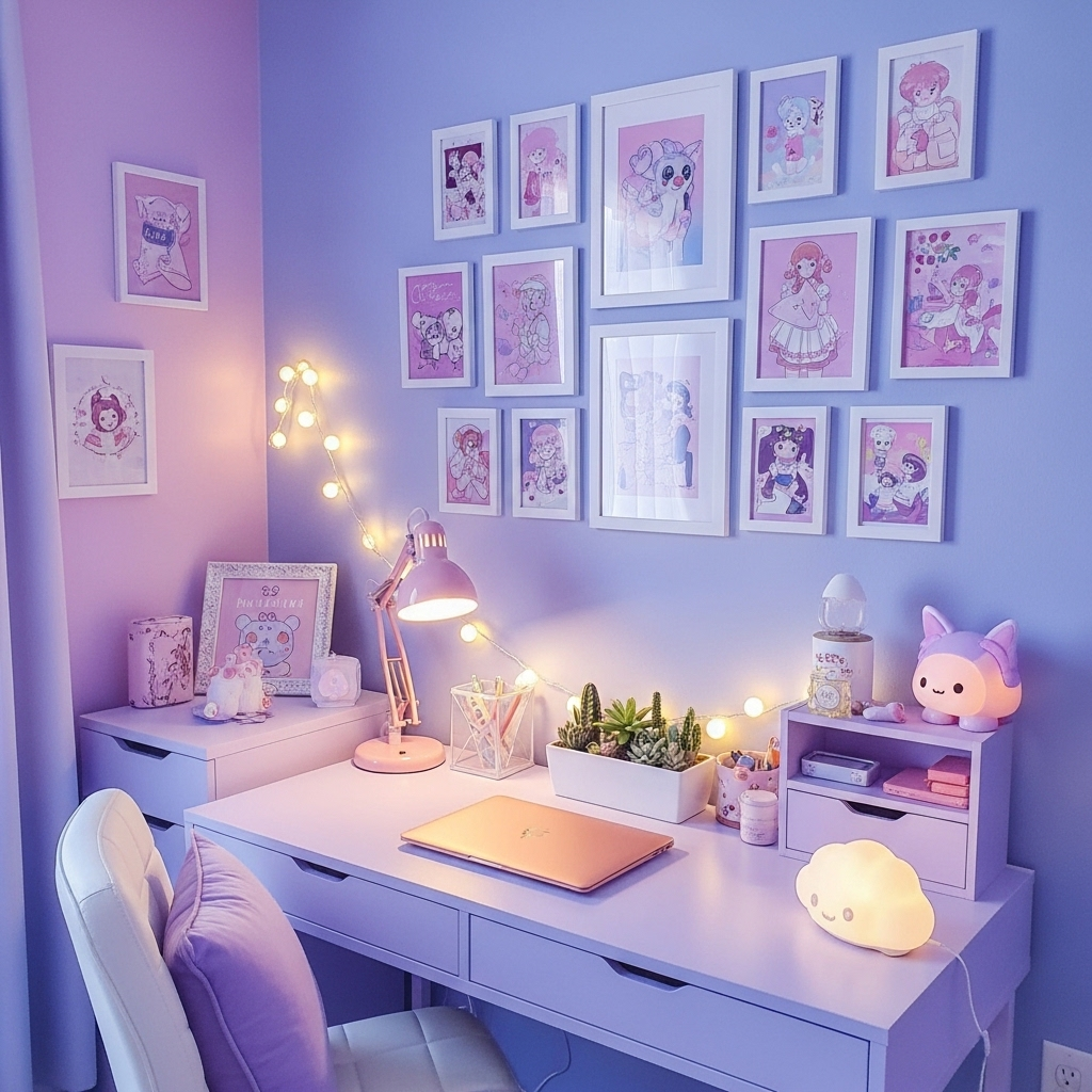 lavender Lo-Fi Aesthetic Pastel Study