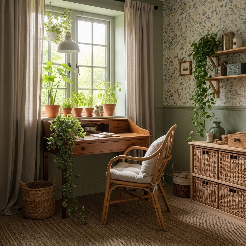 Cottage core Garden Study and workspace 