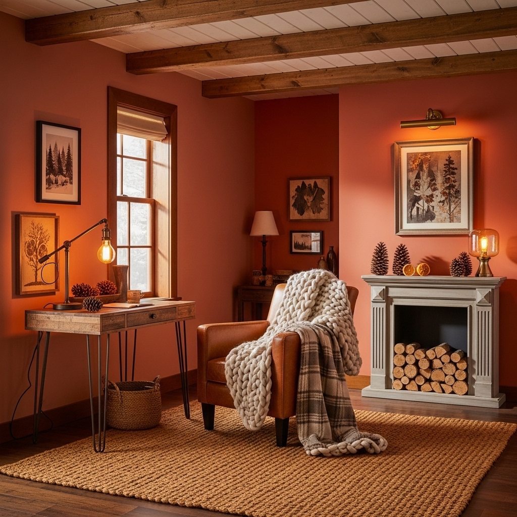  autumn styled terracotta study 