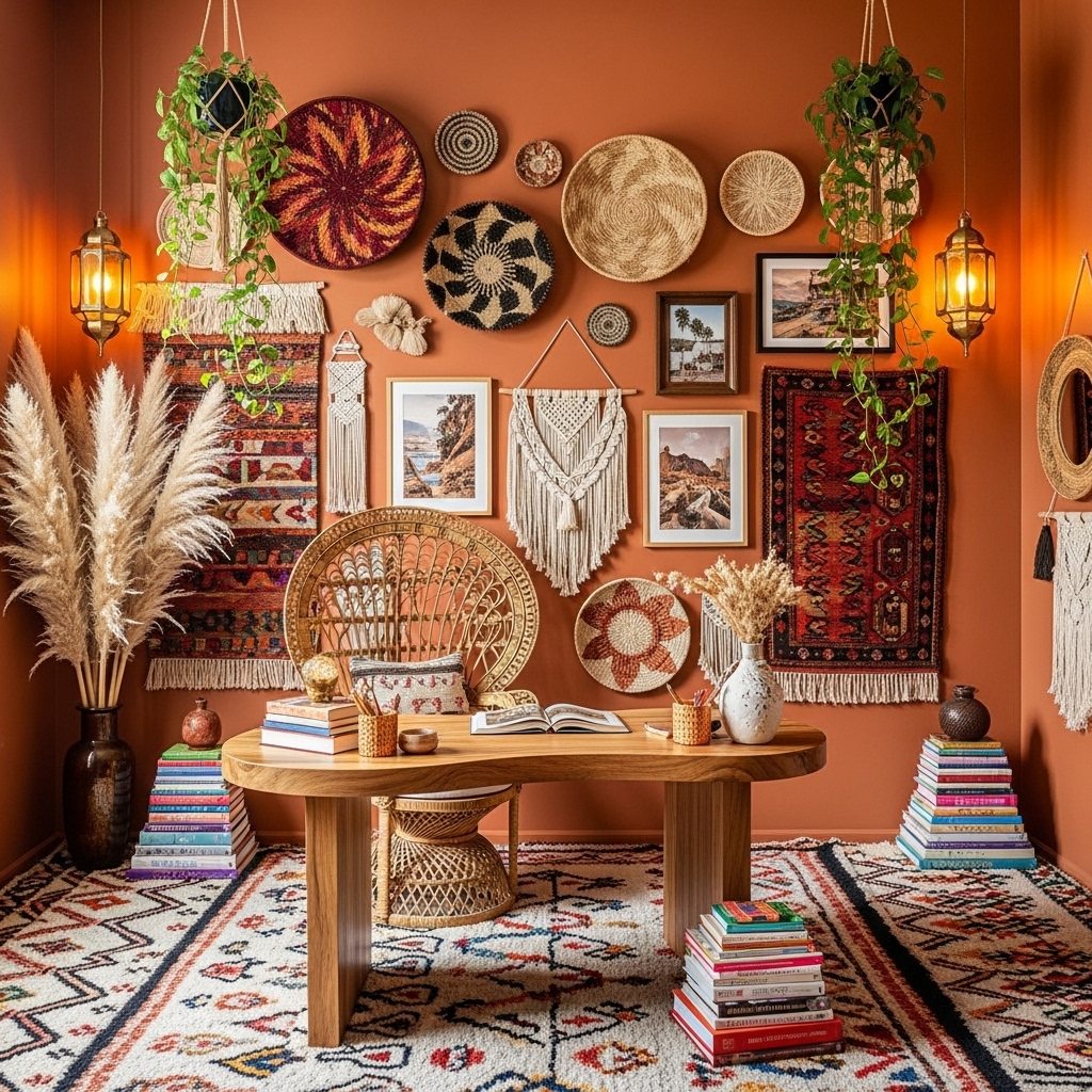 Earthy Boho Maximalist Nook