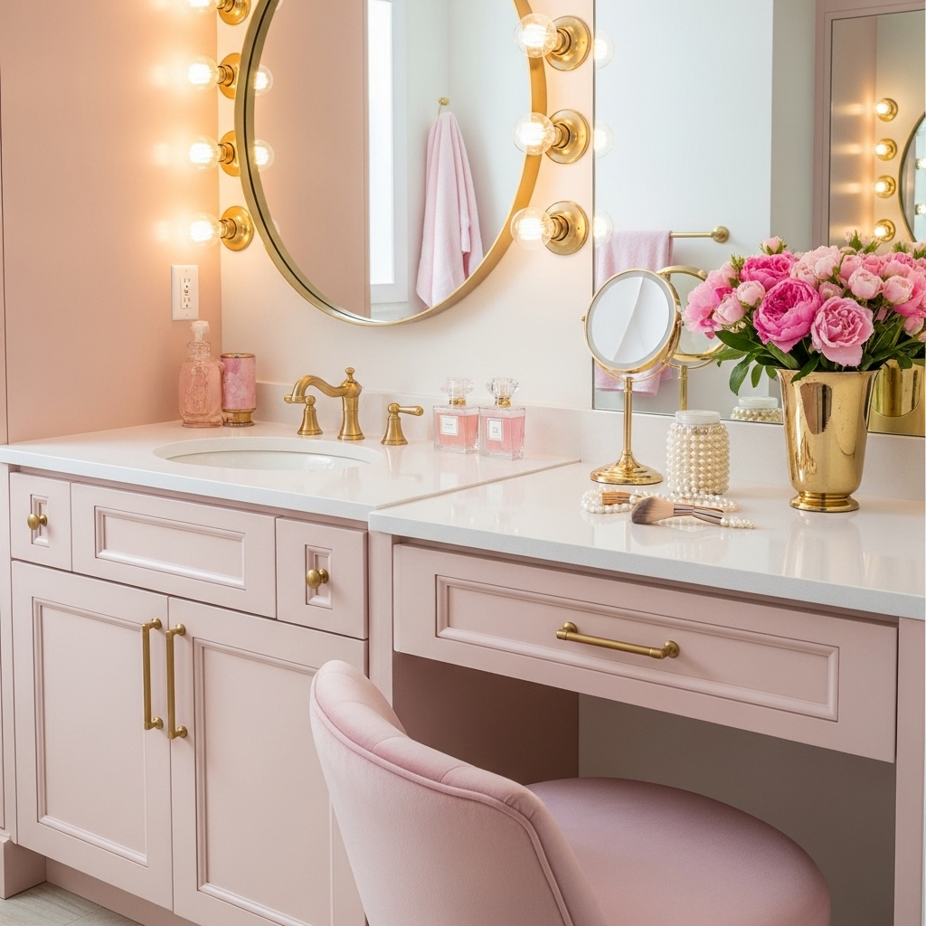 Hollywood glam feminine vanity 