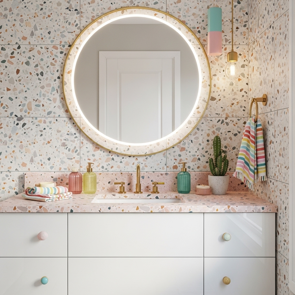 Terrazzo Maximalist Pop vanity 