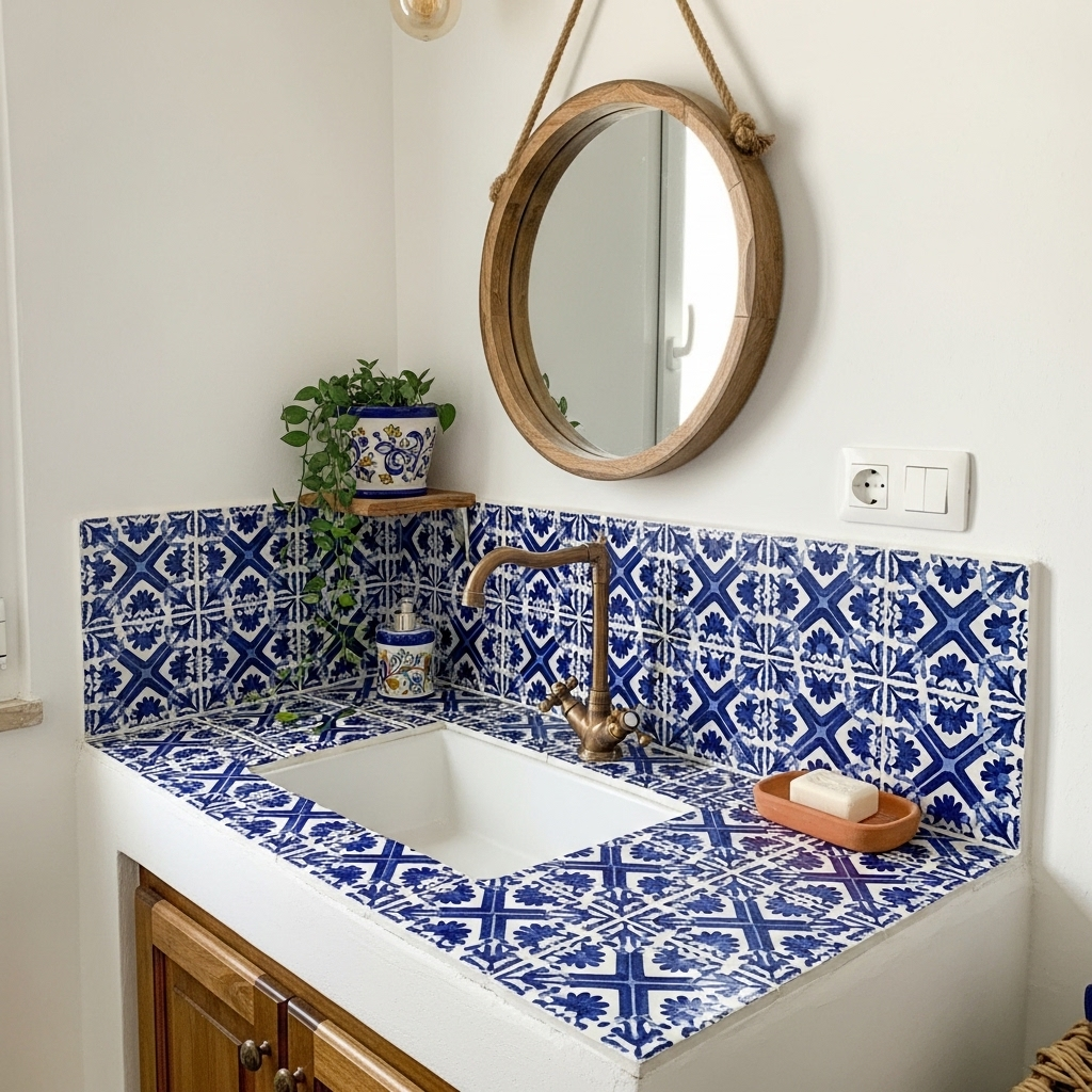Mediterranean Tile vanity 