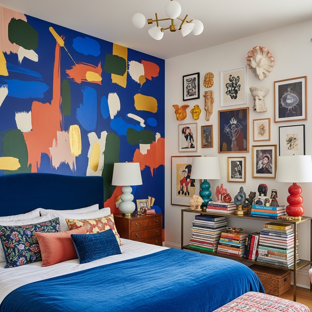 artist maximalist expression master bedroom 