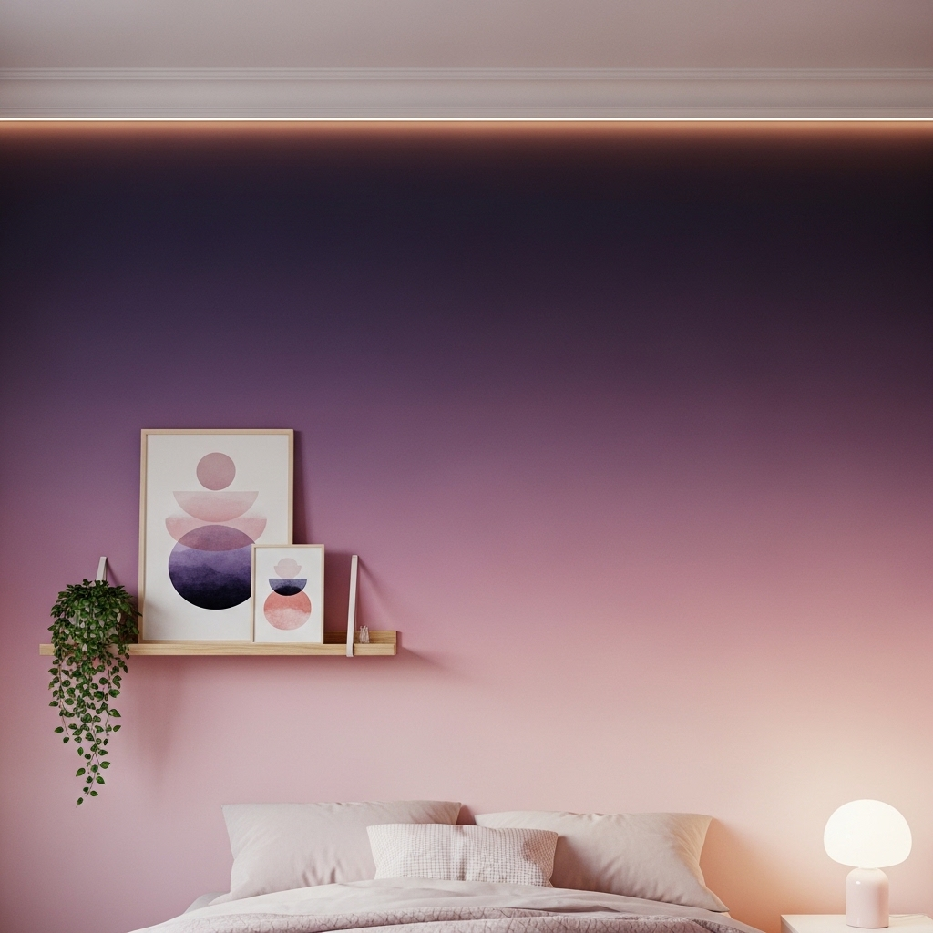 Ombre Painted Gradient Wall