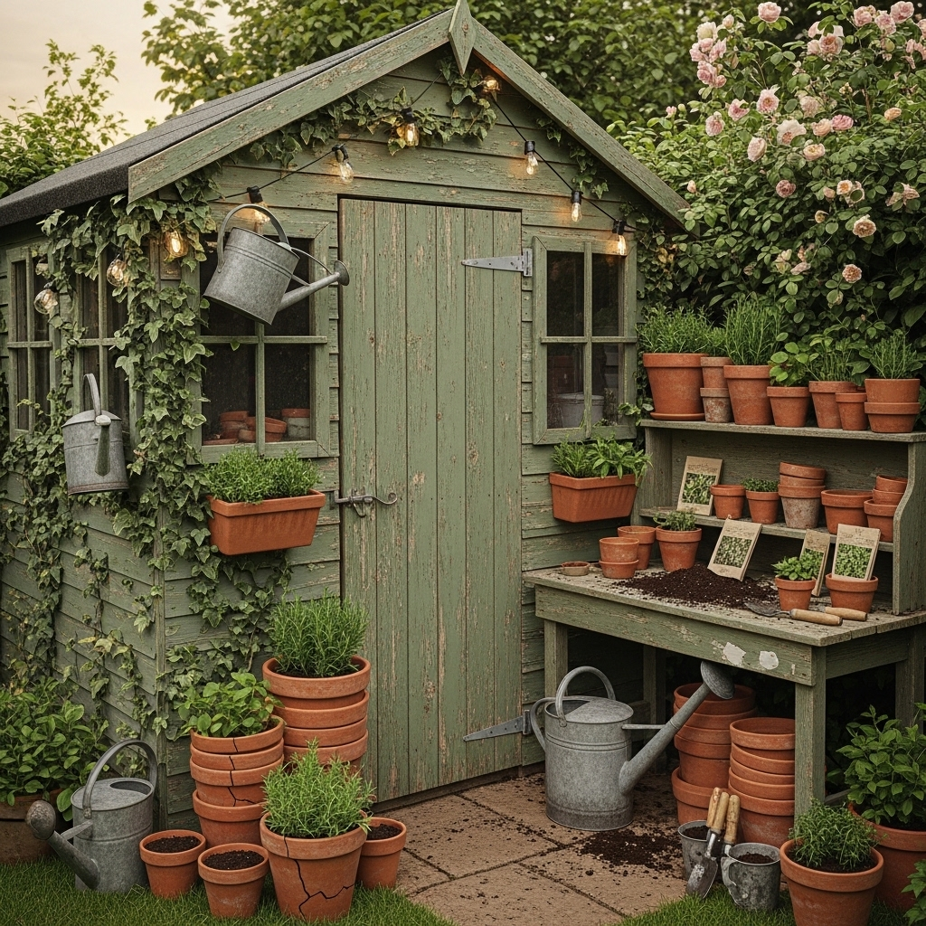 The Overgrown Potting Shed Corner