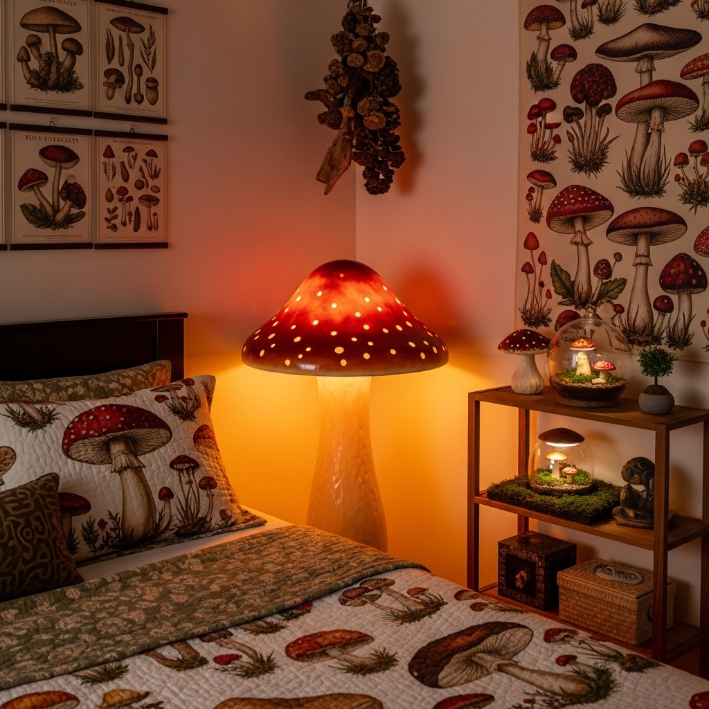 Enchanted Mushroom Bedroom Corner