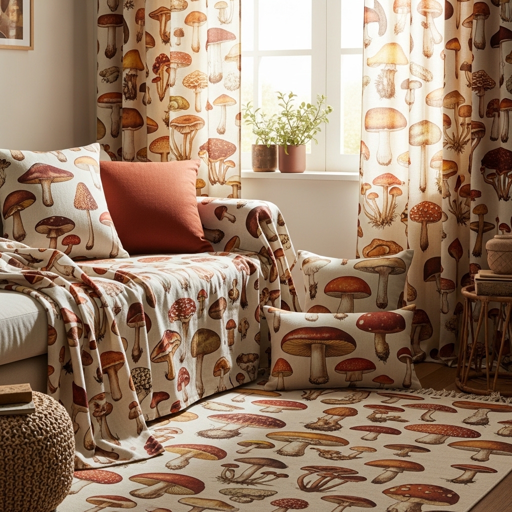Mushroom Print Textile Haven