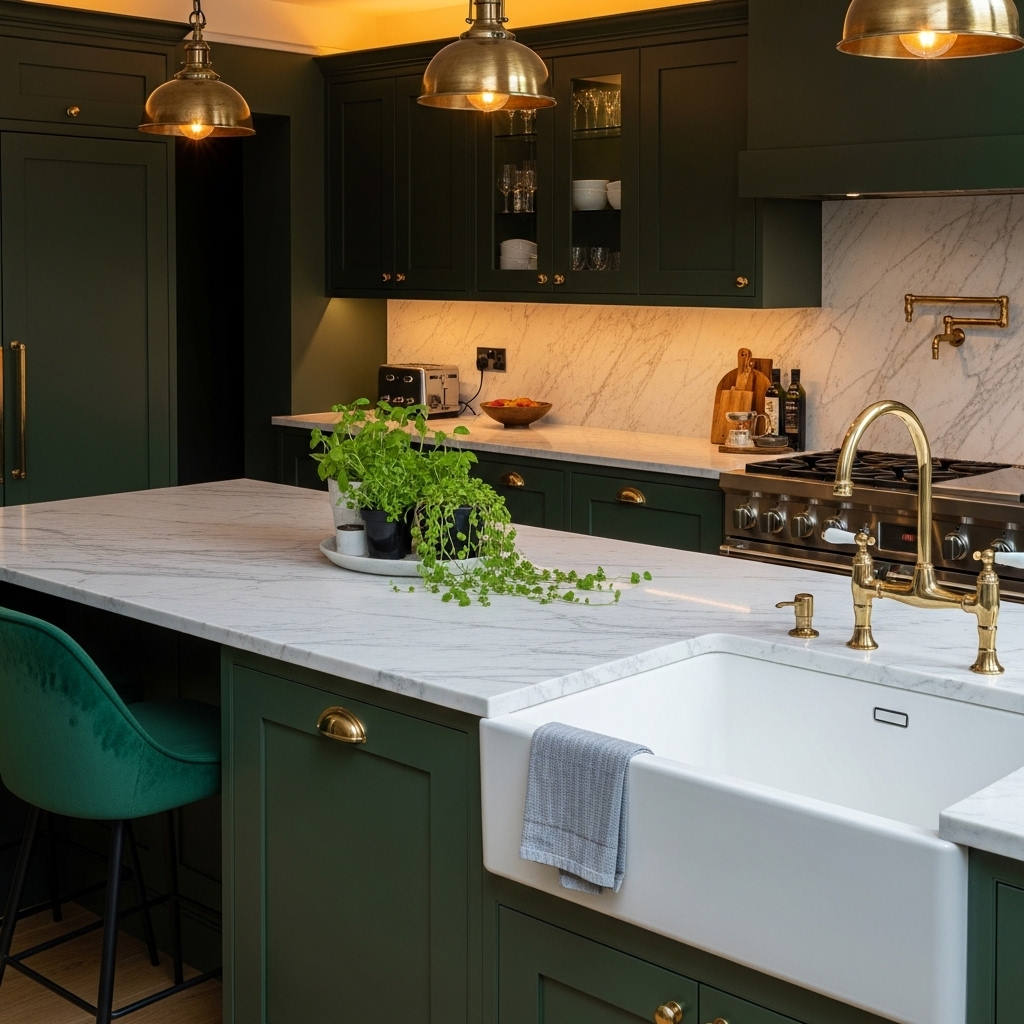 Moody Emerald Green Island