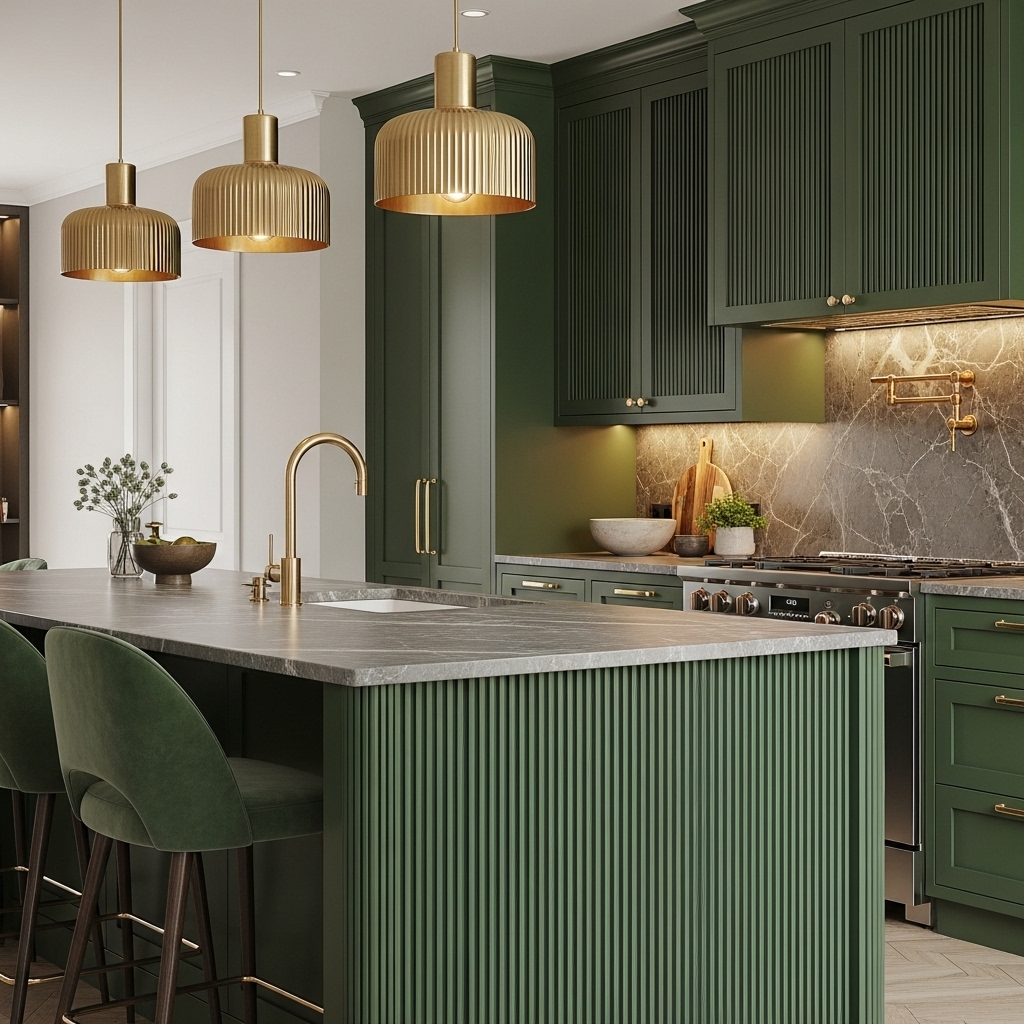 Fluted Column Detail Island