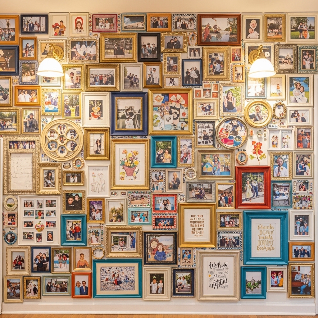 Colorful Eclectic Salon Wall