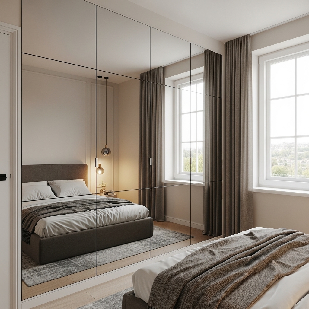 Floor-to-Ceiling Mirrors to Double the Space