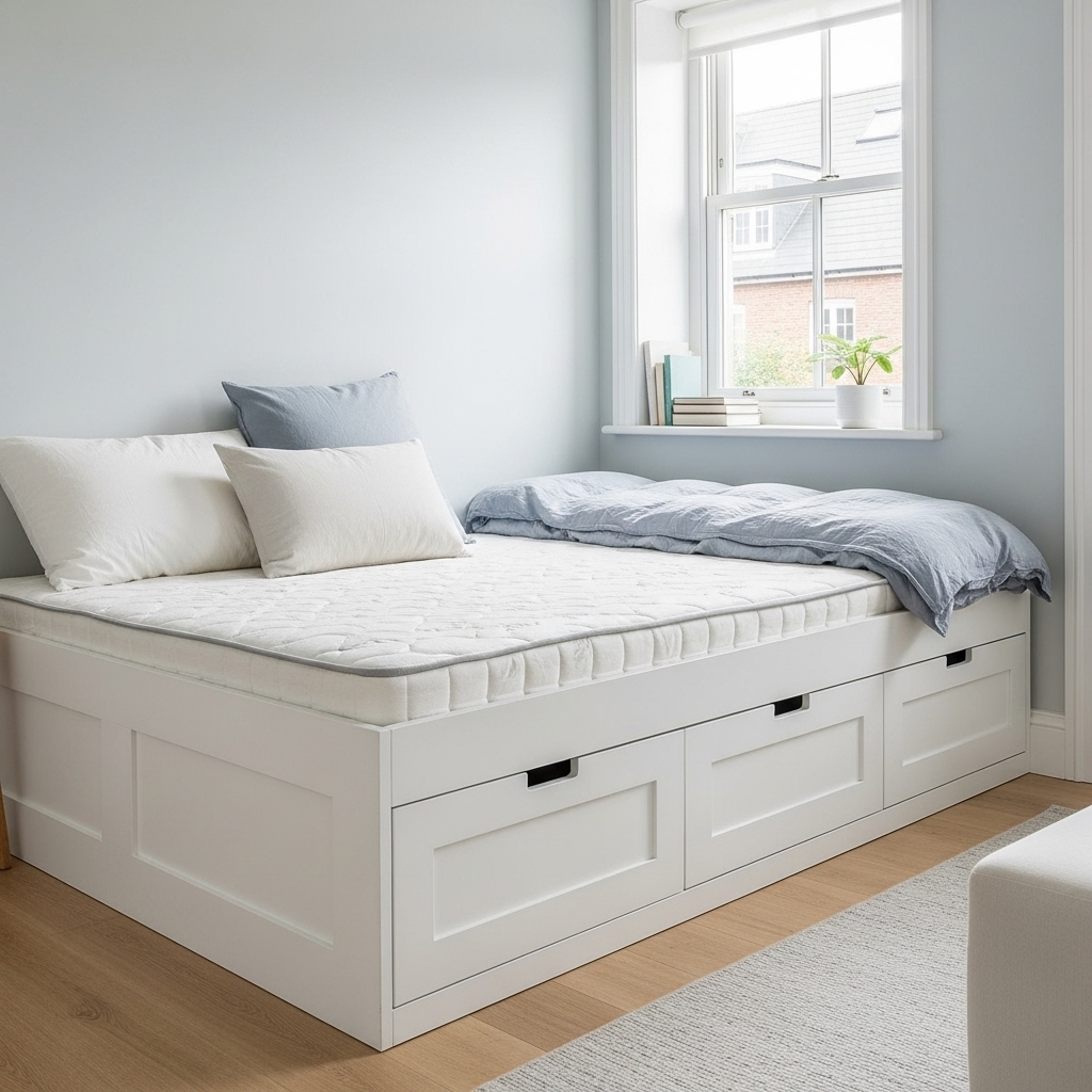 Built-In Bed With Under-Storage Drawers