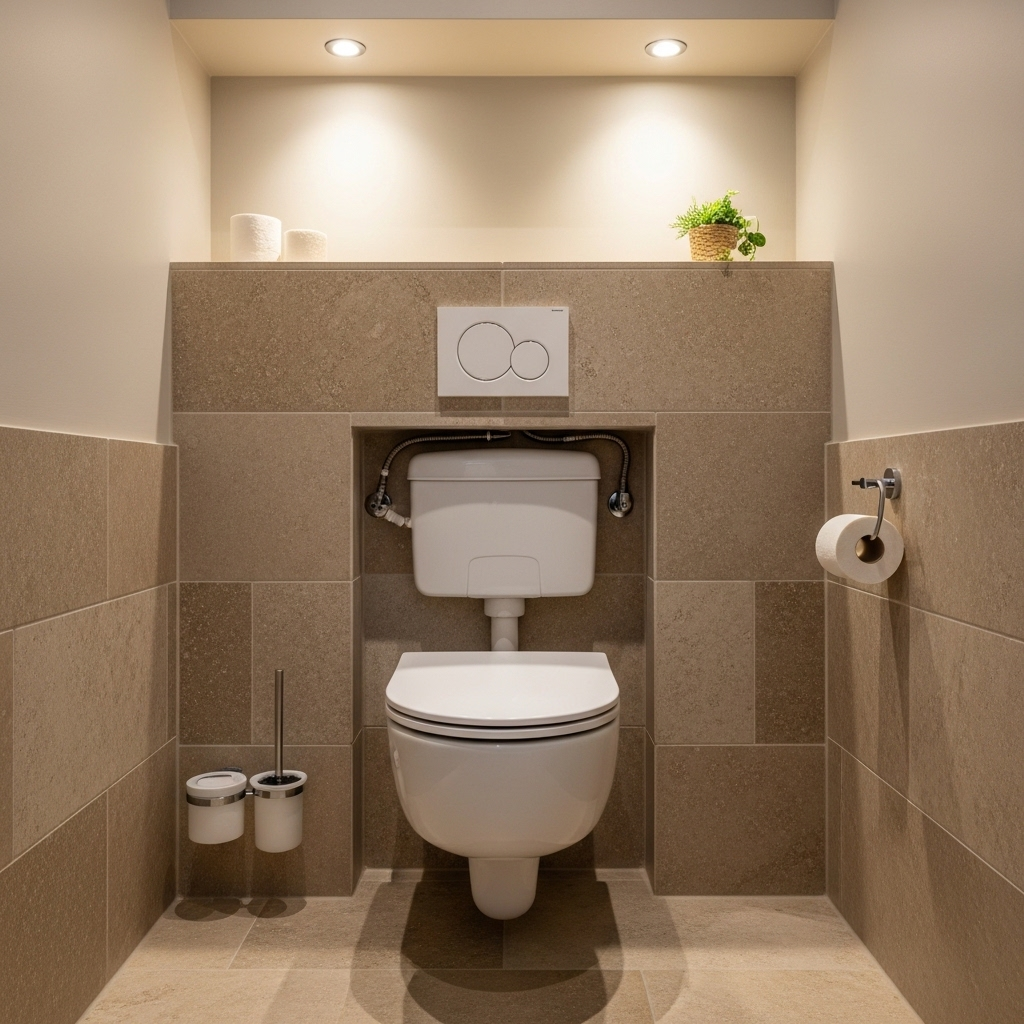 The Hidden Toilet — Concealed Cistern in Wall
