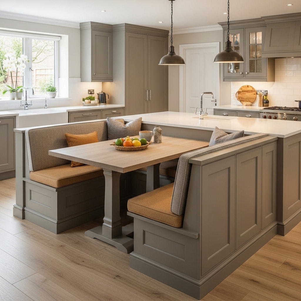 he Kitchen Island Nook Extension — Seamless Eat-In Design