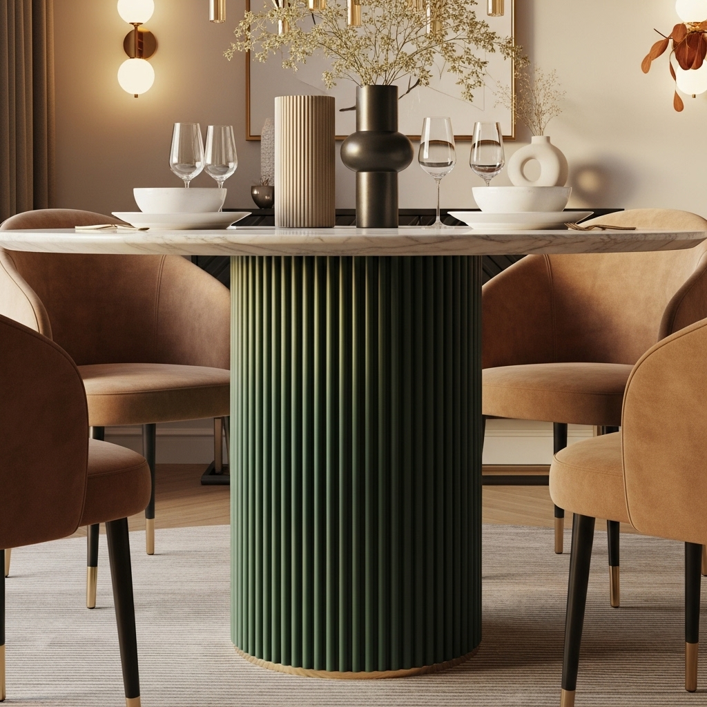 12 Dining Room Table Ideas That Will Transform How You Gather, Eat & Entertain The Fluted Pedestal Statement Table