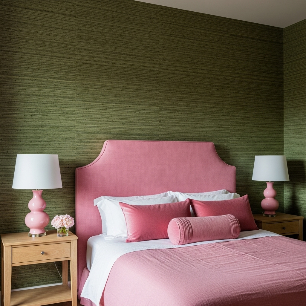 13 Green & Pink Bedroom Ideas That Prove This Color Combination Is the Most Beautiful in Design image