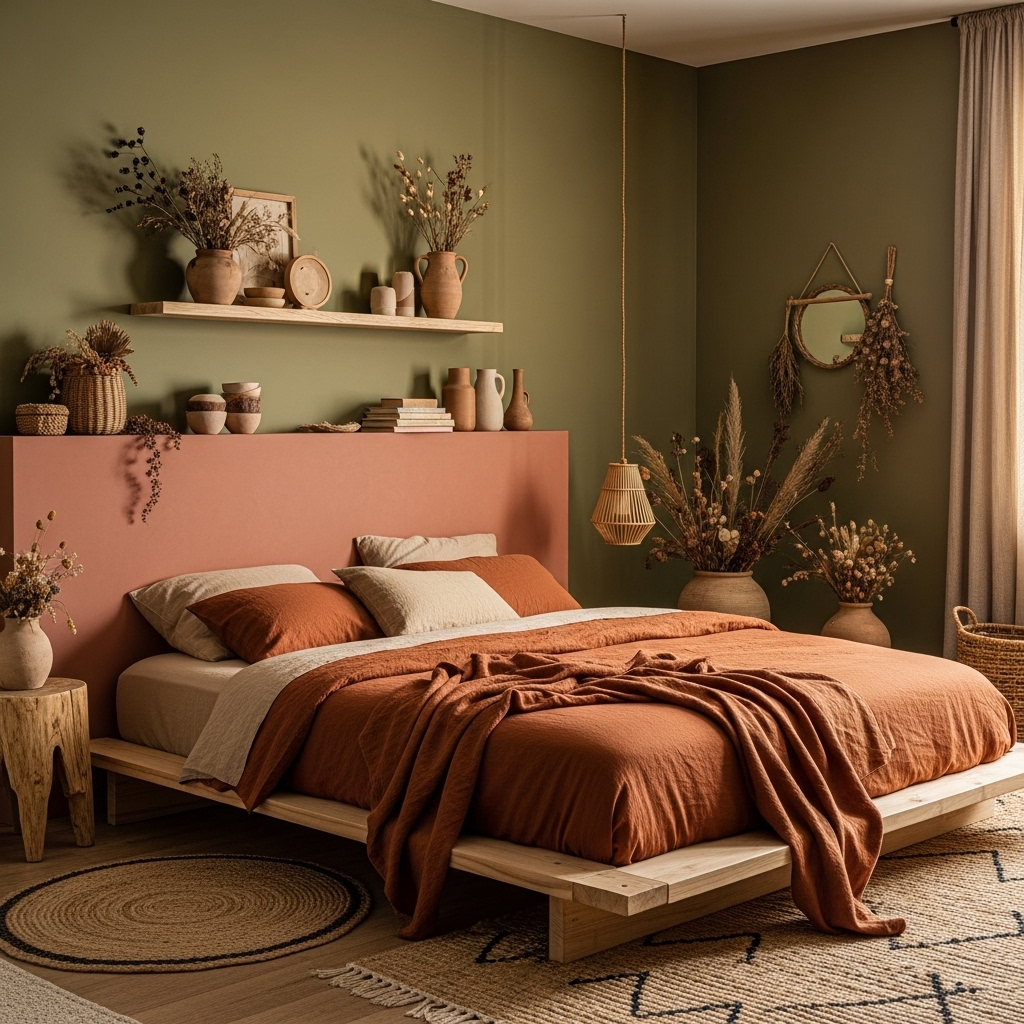 13 Green & Pink Bedroom Ideas That Prove This Color Combination Is the Most Beautiful in Design image