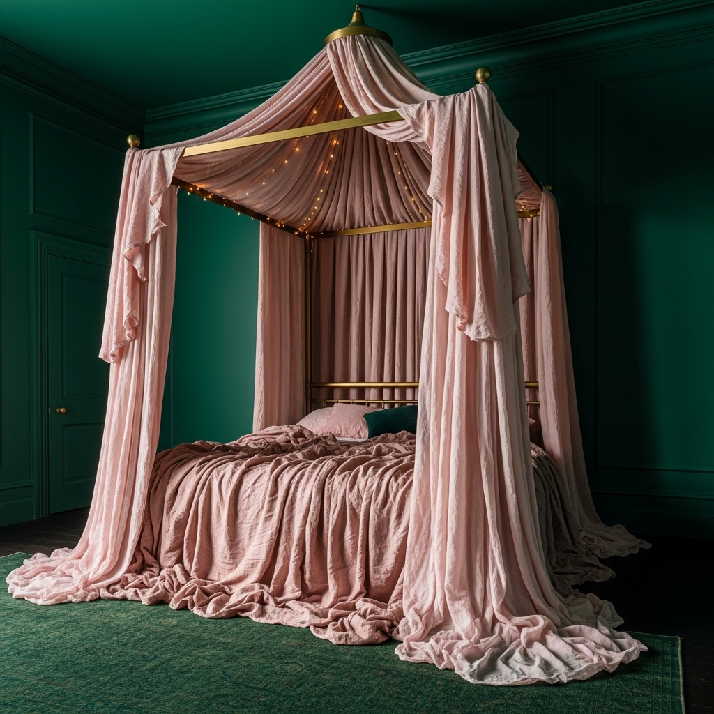 13 Green & Pink Bedroom Ideas That Prove This Color Combination Is the Most Beautiful in Design image