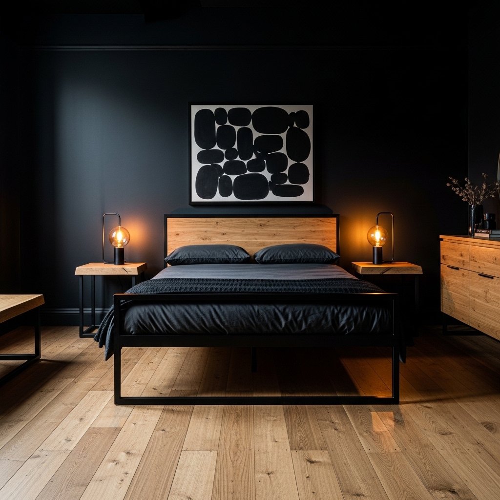 Black With Warm Timber: Industrial Meets Organic