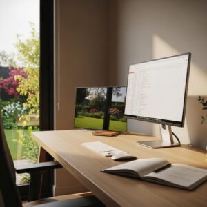 Position the Desk at a Window but Perpendicular to It