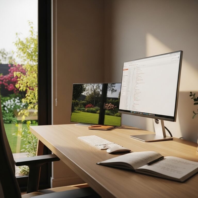 Position the Desk at a Window but Perpendicular to It