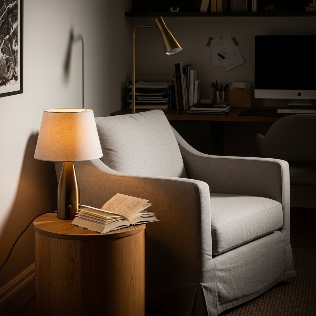 12 Home Office Setup Ideas That Make Work Feel Worth Doing A Secondary Seating Area for Thinking Work