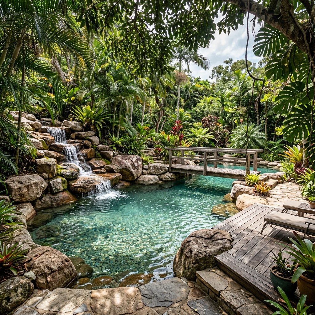 The Naturalistic Pool with Rock Features