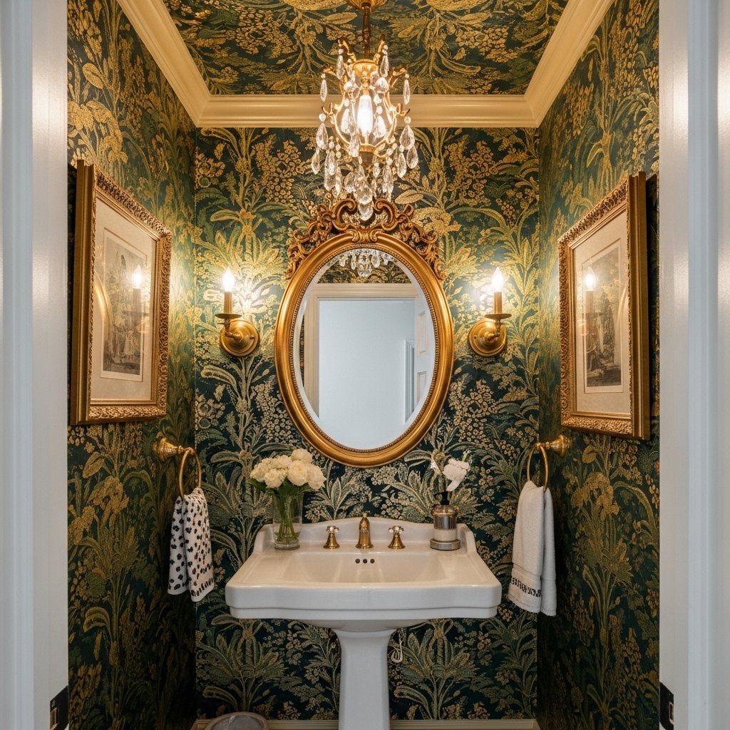 💎 The Jewel Box Powder Room — All-In Maximalism