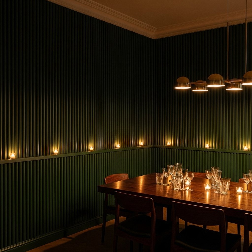 Full-Height Textured Wall Panelling