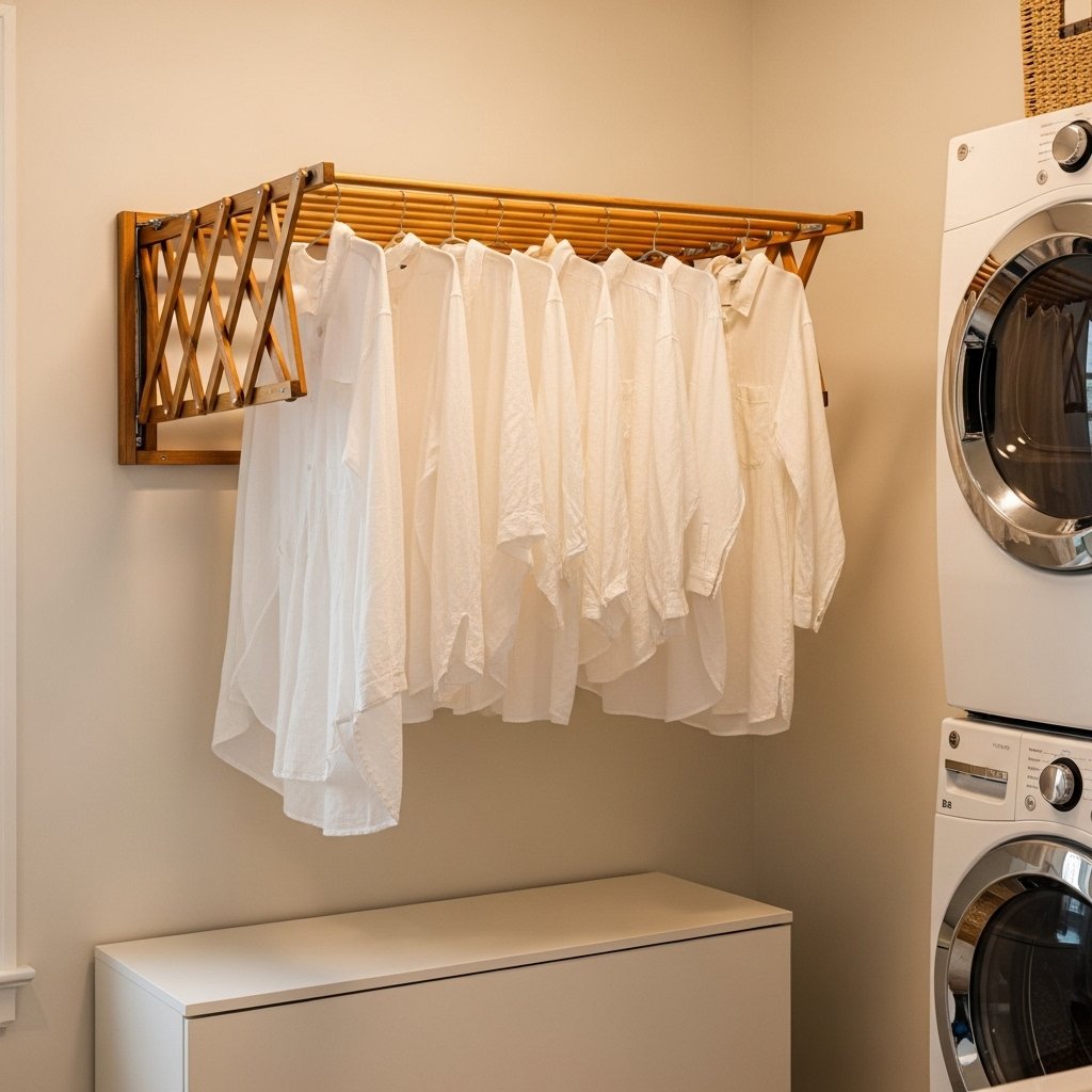 Drying Rack That Folds Flat Against the Wall