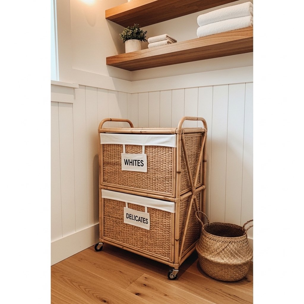 A Rolling Laundry Cart With Style