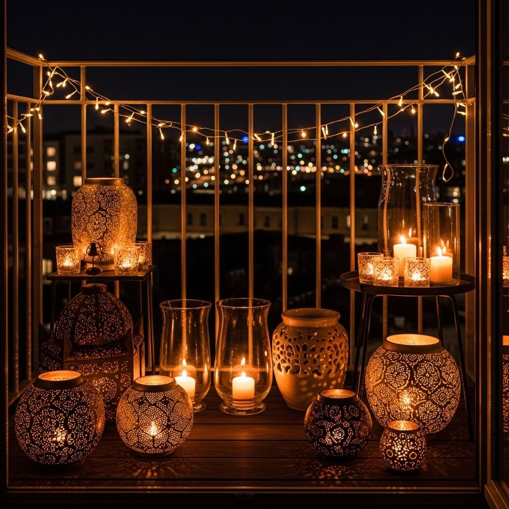Candles and Lanterns for Atmospheric Evening Light