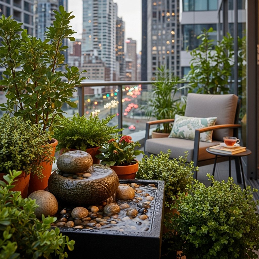 A Compact Water Feature for Sound and Calm