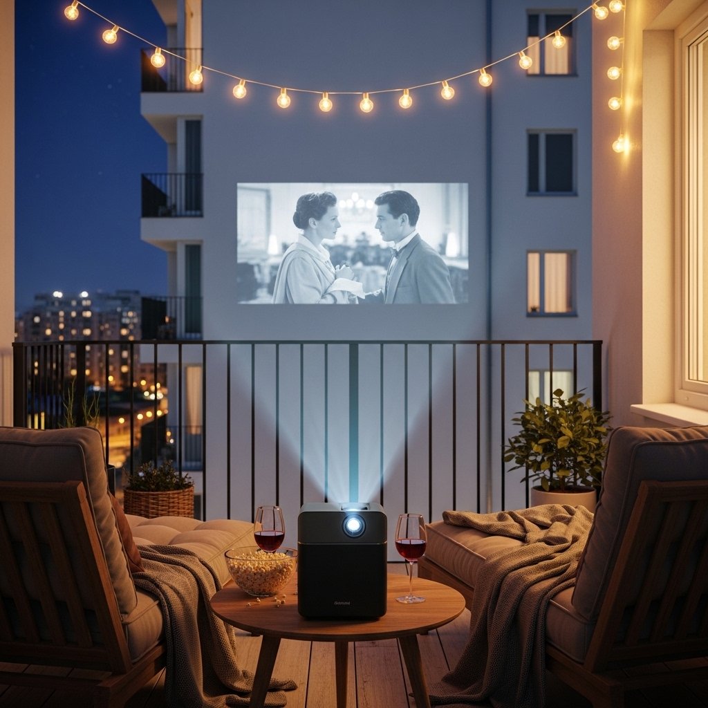 An Outdoor Cinema Setup