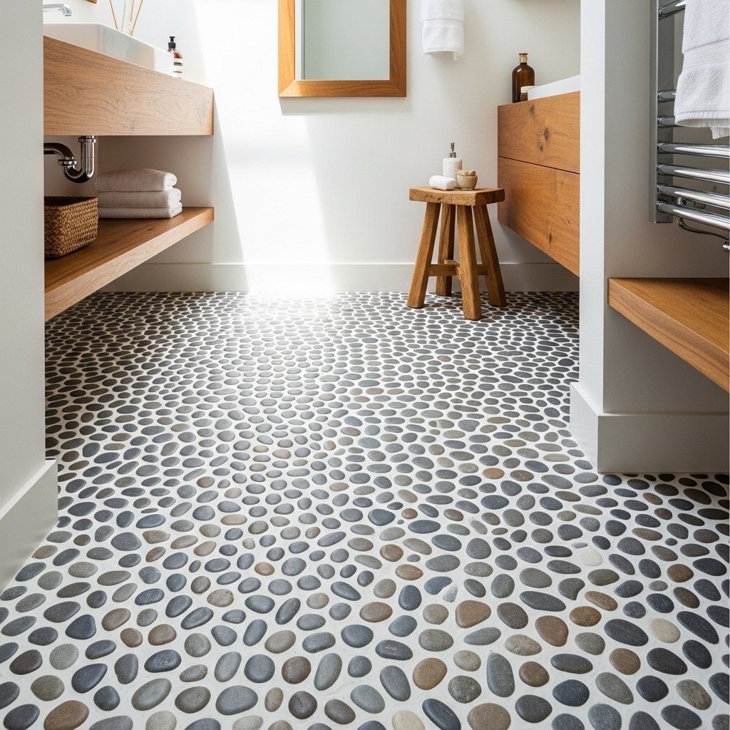 A Natural Stone or Pebble Floor