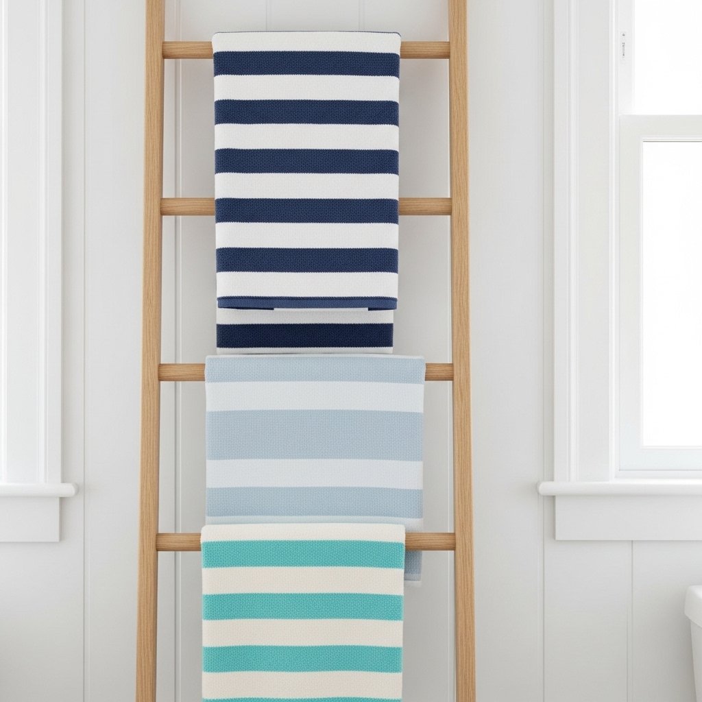 Striped Towels in Coastal Colors