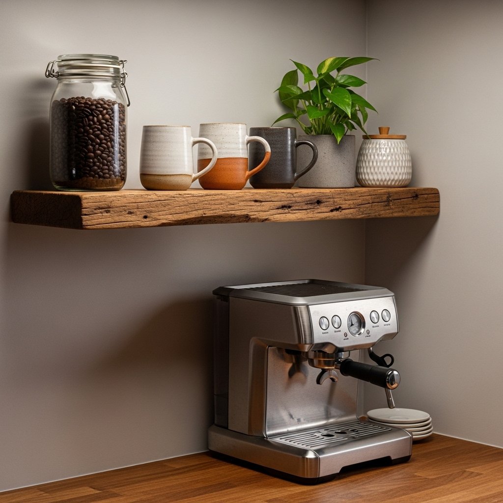 The Floating Shelf Coffee Station
