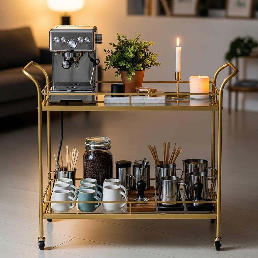 The Bar Cart Coffee Station