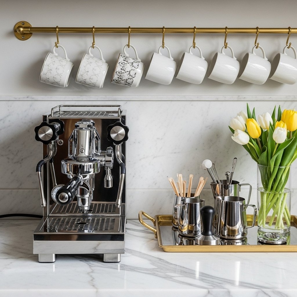 The Marble and Brass Luxury Coffee Station