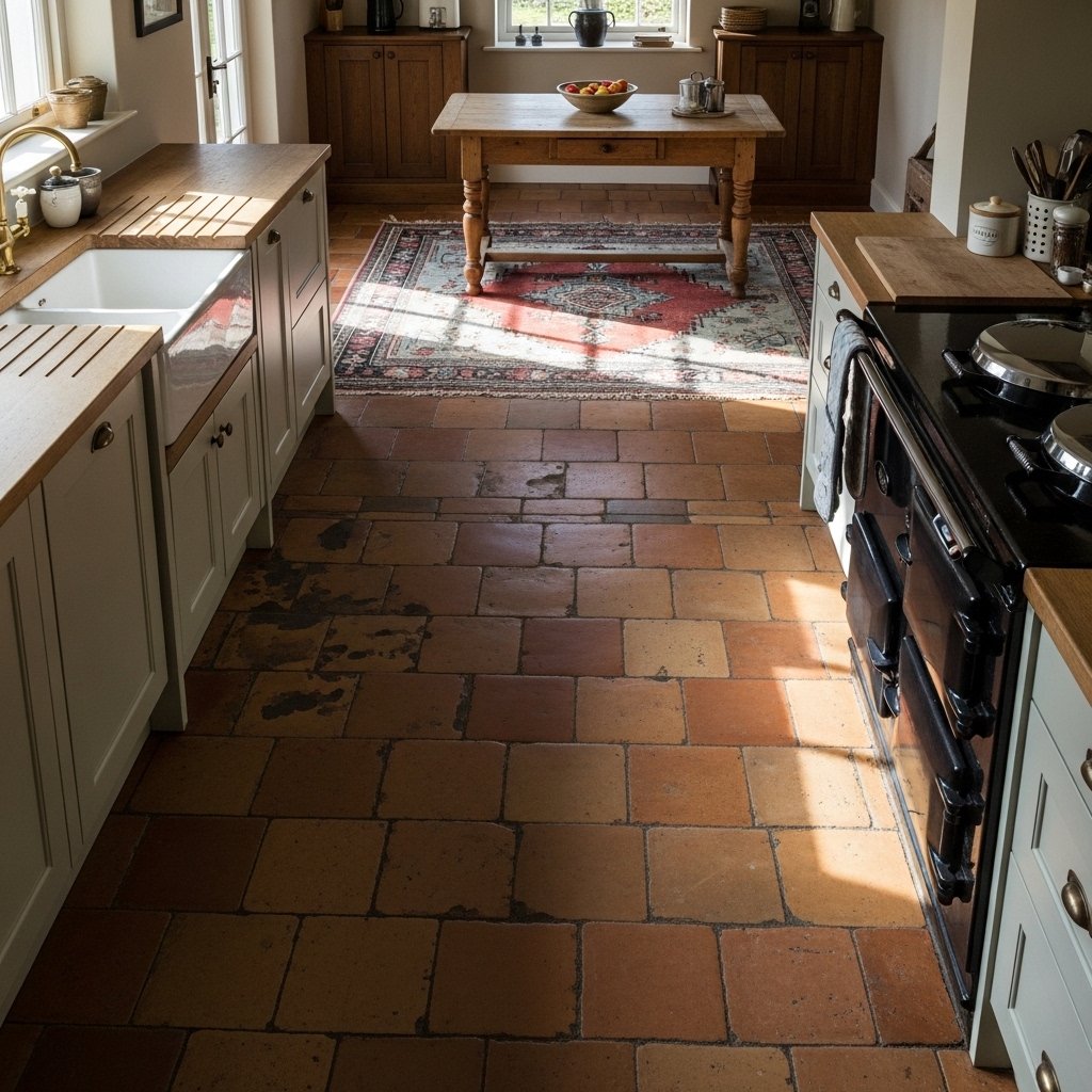 Reclaimed Stone or Quarry Tile Floors