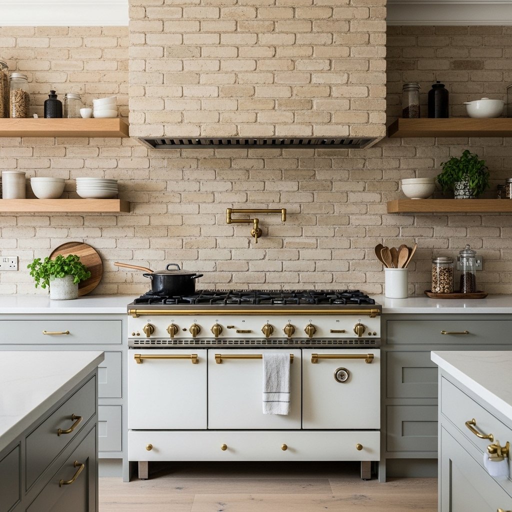 Open Brick or Exposed Concrete