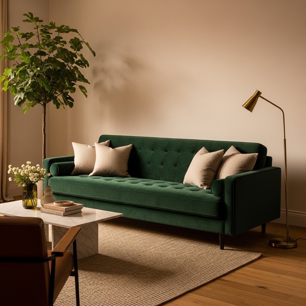 14 Luxury Sofa Designs That Transform a Living Room The Velvet Jewel-Tone Statement Sofa