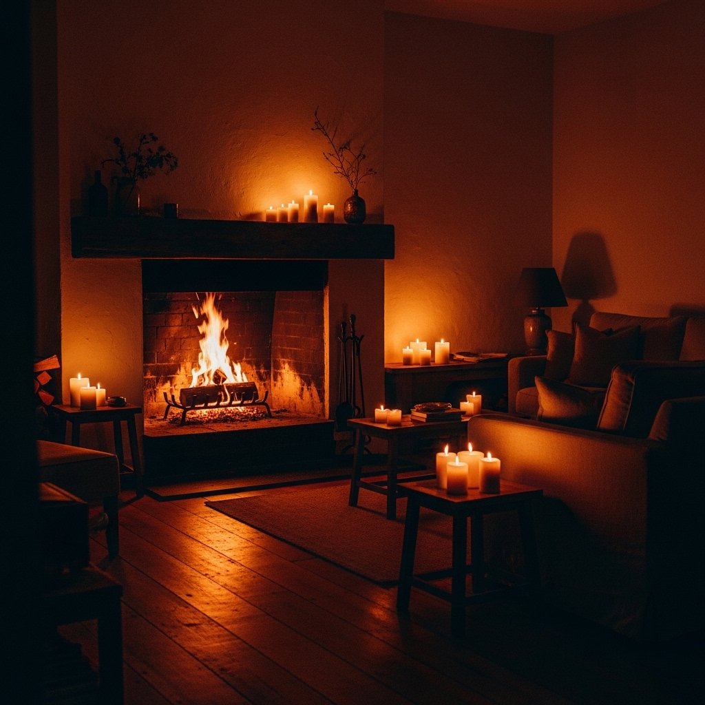 Candlelight and Firelight as Primary Evening Light Sources
